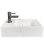 Toilet Fontein Noble Links Mat Wit 36x18x10 cm Solid Surface
