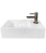 Toilet Fontein Noble Rechts Mat Wit 36x18x10 cm Solid Surface