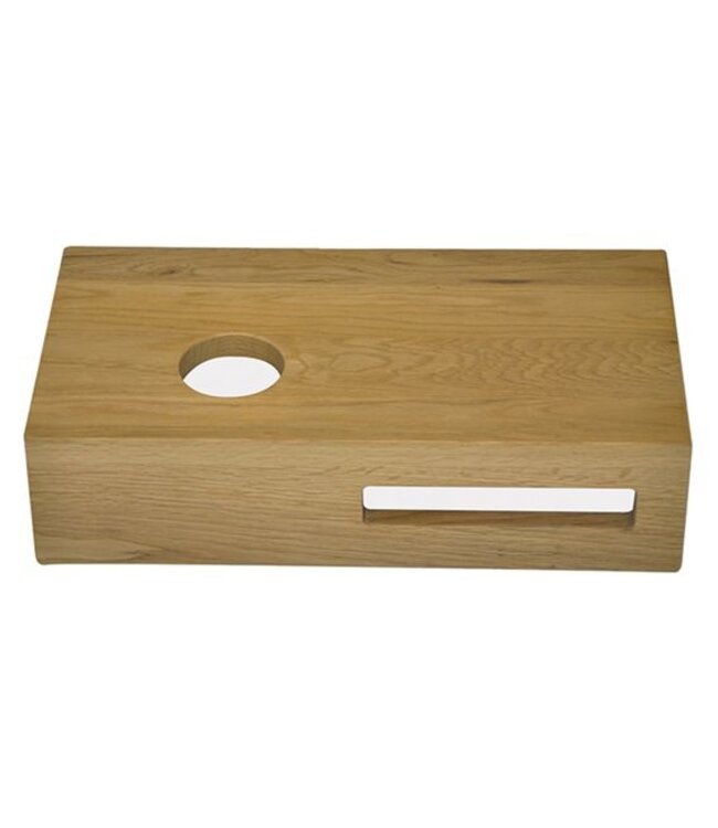 Wiesbaden Toilet Fontein Planchet Eiken 40x21x10 cm Massief hout