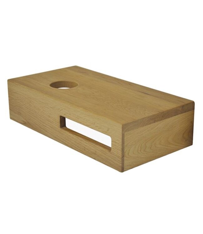 Toilet Fontein Planchet Eiken Rechts 40x21x10 cm Massief hout