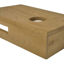 Wiesbaden Toilet Fontein Planchet Eiken Rechts 40x21x10 cm Massief hout