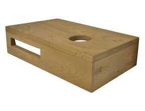 Wiesbaden Toilet Fontein Planchet Eiken Rechts 40x21x10 cm Massief hout