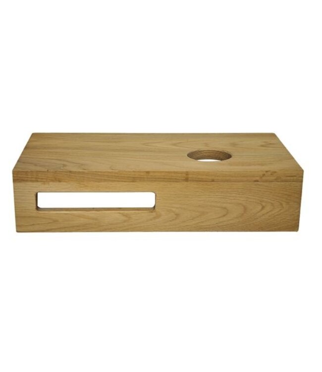 Toilet Fontein Planchet Eiken Rechts 40x21x10 cm Massief hout
