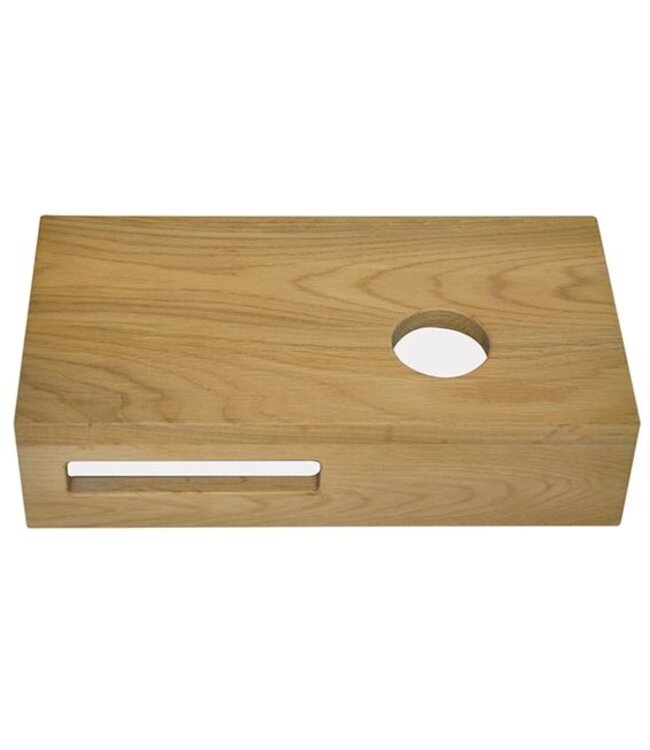 Toilet Fontein Planchet Eiken Rechts 40x21x10 cm Massief hout