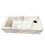 Toilet Fontein Marmerlook Wit Mini-Rhea Links fontein 36x18x9cm Carrara
