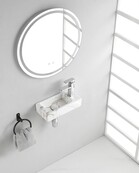 Toilet Fontein Marmerlook Wit Mini-Rhea Rechts fontein 36x18x9cm Carrara Toilet Fontein Marmerlook Wit Mini-Rhea Rechts fontein 36x18x9cm Carrara