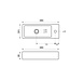 Trim mini Toilet fontein rechts 38x14x8 cm keramiek glans wit
