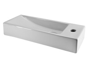 Wiesbaden Trim mini Toilet fontein rechts 38x14x8 cm keramiek glans wit