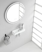 Trim mini Toilet fontein rechts 38x14x8 cm keramiek glans wit Trim mini Toilet fontein rechts 38x14x8 cm keramiek glans wit