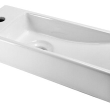 Wiesbaden Trim mini Toilet fontein Links 38x14x8 cm keramiek glans wit