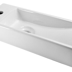 Wiesbaden Trim mini Toilet fontein Links 38x14x8 cm keramiek glans wit