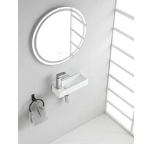 Trim mini Toilet fontein Links 38x14x8 cm keramiek glans wit