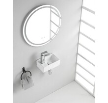 Rhea xxs Toilet fontein mini Wit Links 30x14x8 cm keramiek