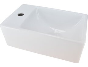 Wiesbaden Rhea xxs Toilet fontein mini Wit Links 30x18x11 cm keramiek