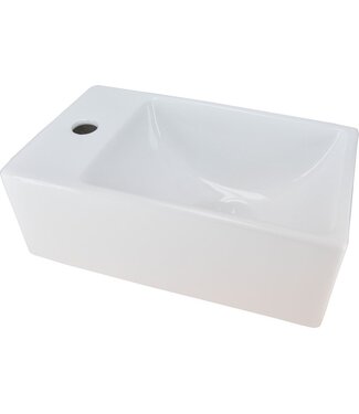 Wiesbaden Wiesbaden Rhea xxs Toilet fontein mini Wit Links 30x18x11 cm keramiek