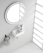 Wiesbaden Rhea xxs Toilet fontein mini Wit Links 30x18x11 cm keramiek