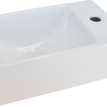 Wiesbaden Rhea xxs Toilet fontein mini Wit Rechts 30x18x11 cm keramiek