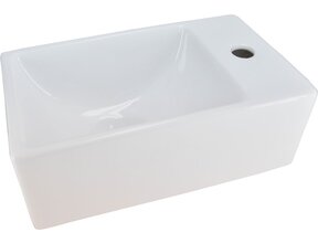 Wiesbaden Rhea xxs Toilet fontein mini Wit Rechts 30x18x11 cm keramiek