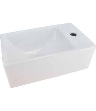 Wiesbaden Wiesbaden Rhea xxs Toilet fontein mini Wit Rechts 30x18x11 cm keramiek
