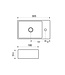 Wiesbaden Rhea xxs Toilet fontein mini Wit Rechts 30x18x11 cm keramiek
