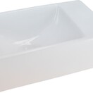 Rhea xxs Toilet fontein mini Wit Zonder kraangat 30x14x8 cm keramiek