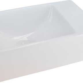 Wiesbaden Rhea xxs Toilet fontein mini Wit Zonder kraangat 30x18x11 cm keramiek