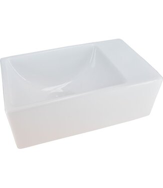 Wiesbaden Wiesbaden Rhea xxs Toilet fontein mini Wit Zonder kraangat 30x18x11 cm keramiek