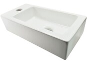 Rhea Mini Toilet fontein Wit Links 36x18x9 cm keramiek Rhea Mini Toilet fontein Wit Links 36x18x9 cm keramiek