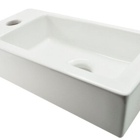 Wiesbaden Rhea Mini Toilet fontein Wit Links 36x18x9 cm keramiek