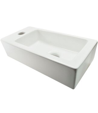 Wiesbaden Wiesbaden Rhea Mini Toilet fontein Wit Links 36x18x9 cm keramiek