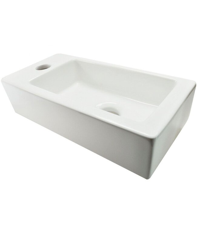 Rhea Mini Toilet fontein Wit Links 36x18x9 cm keramiek