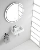 Rhea Mini Toilet fontein Wit Links 36x18x9 cm keramiek Rhea Mini Toilet fontein Wit Links 36x18x9 cm keramiek