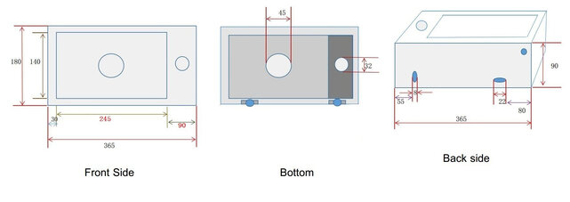 Rhea Mini Toilet fontein Mat Wit rechts 36x18x9 cm keramiek Rhea Mini Toilet fontein Mat Wit rechts 36x18x9 cm keramiek