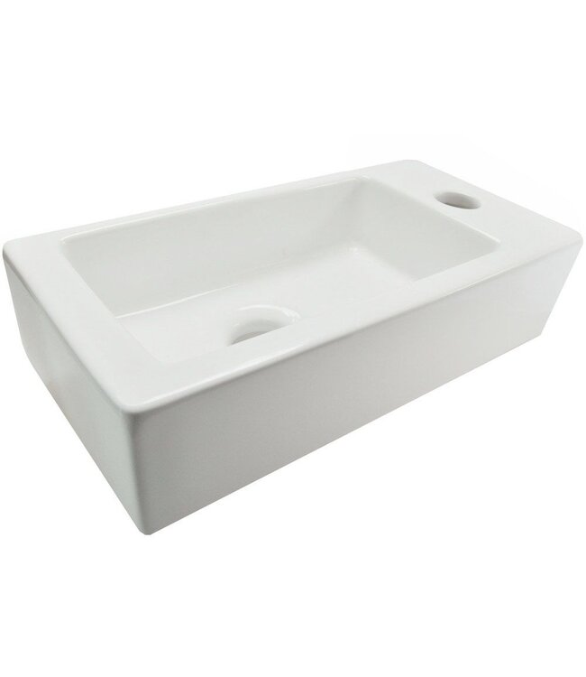 Rhea Mini Toilet fontein Wit rechts 36x18x9 cm keramiek