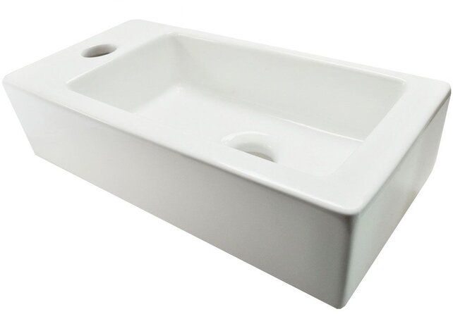 Rhea Mini Toilet fontein Wit rechts 36x18x9 cm keramiek Rhea Mini Toilet fontein Wit rechts 36x18x9 cm keramiek