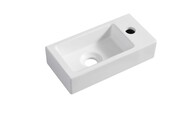 Rhea Mini Toilet fontein Mat Wit rechts 36x18x9 cm keramiek Rhea Mini Toilet fontein Mat Wit rechts 36x18x9 cm keramiek
