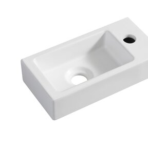 Wiesbaden Rhea Mini Toilet fontein Mat Wit rechts 36x18x9 cm keramiek