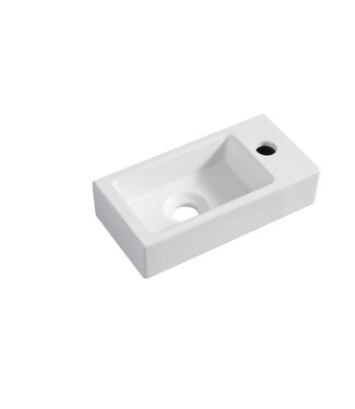 Wiesbaden Wiesbaden Rhea Mini Toilet fontein Mat Wit rechts 36x18x9 cm keramiek