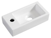 Rhea Mini Toilet fontein Mat Wit rechts 36x18x9 cm keramiek Rhea Mini Toilet fontein Mat Wit rechts 36x18x9 cm keramiek