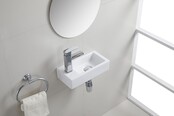 Rhea Mini Toilet fontein Mat Wit rechts 36x18x9 cm keramiek Rhea Mini Toilet fontein Mat Wit rechts 36x18x9 cm keramiek