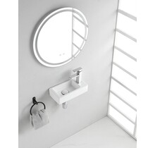 Rhea Mini Toilet fontein Mat Wit rechts 36x18x9 cm keramiek