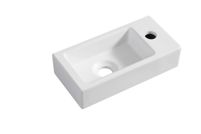 Wiesbaden Rhea Mini Toilet fontein Mat Wit Links 36x18x9 cm keramiek