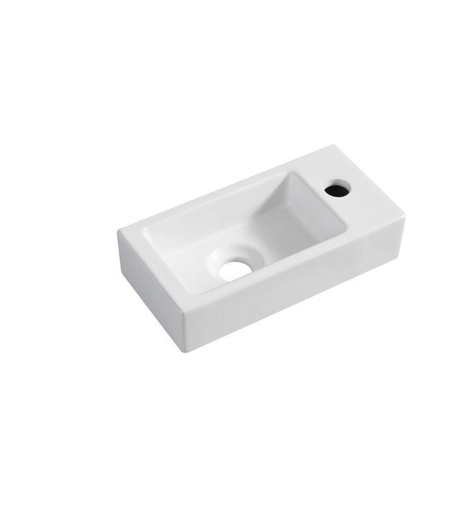 Wiesbaden Rhea Mini Toilet fontein Mat Wit Links 36x18x9 cm keramiek