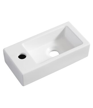 Wiesbaden Wiesbaden Rhea Mini Toilet fontein Mat Wit Links 36x18x9 cm keramiek