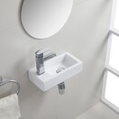 Wiesbaden Rhea Mini Toilet fontein Mat Wit Links 36x18x9 cm keramiek
