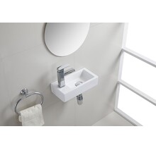 Wiesbaden Rhea Mini Toilet fontein Mat Wit Links 36x18x9 cm keramiek