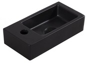 Rhea Mini Toilet Fontein Links Mat Zwart 36x18x9 cm keramiek