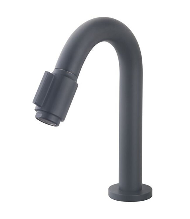Fonteinset Toilet Rechts Zwart Quartz - Mini-Rhea 36x18x9 cm