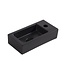 Fonteinset Toilet Rechts Zwart Quartz - Mini-Rhea 36x18x9 cm