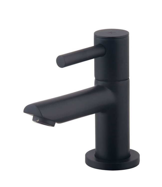 Fonteinset Toilet Links Zwart Keramiek - Mini-Rhea 36x18x9 cm
